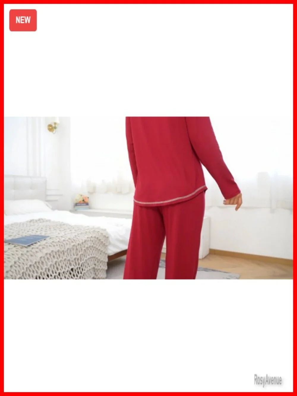 Women's Pajama Set Long Sleeve Lounge Sleepwear Soft 2 Piece with Pockets